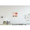 Cirkel - Abstract - Roze textielposter latten blank klein -kinderkamer
