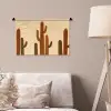 Cactus - Woestijn - Zand - Bruin Wandkleed katoen klein -sfeer4