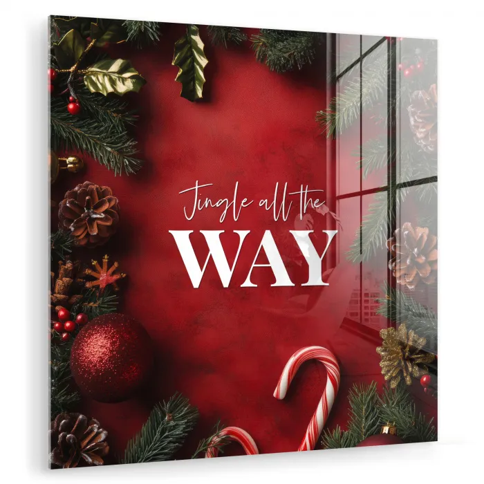 Kerst - Quote - Rood - Kerstballen plexiglas 5mm klein -zzzproduct_nieuw