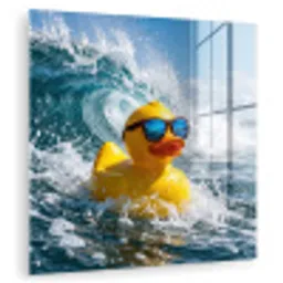 Badeend - Stoer - Golven plexiglas 5mm klein -zzzproduct_nieuw