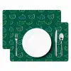 Donkergroen - Gezichten - Katten - Kleuren Placemat vinyl groot 368 -zzsfeer2_Kitchenyeah-website