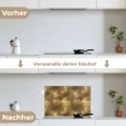 Antiek - Metaallook - Goud keuken achterwand spatscherm klein 900 -voor_na_DE