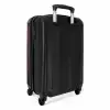 Koffer - Paard - Bloemen - Paars - Oranje - Dieren Koffer - NBS - Handbagage middel -achterkant