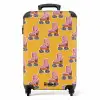 Retro disco rolschaatsen patroon kleurrijk NBS - Handbagage koffer - Kinderen Unisex middel -productfoto_recht