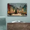 Kerstsfeer - Stadsplein - Kleurrijk canvas 2cm klein -sfeer4