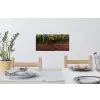 Bloemen - Muur - Groen - Oranje Muursticker klein -eettafel