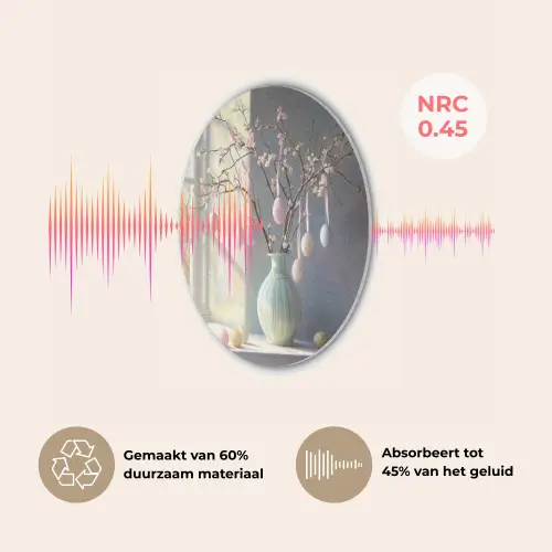 Stilleven - Vaas - Paastak Akoestische PET Vilt - Rond klein -USP_NL
