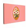Illustratie - Bloemen - Rand - Roze canvas 2cm klein -z3d