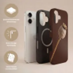Papaverbol - Droogbloem - Bruin - Minimalistisch Toughcase MagSafe Apple iPhone 17 klein -USP_Lagen_NL