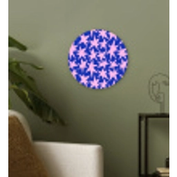 Modern - Sterren - Blauw Wandcirkel kunststof plaat 5mm dik klein 188 -sfeer3
