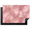 Roze - Kwarts - Goud - Marmer Inductie beschermer vinyl 3mm klein 276 -3d