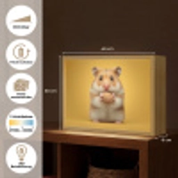 Hamster - Nootje - Geel - Knaagdier Light Box met batterij (Wandlamp) middel -USP_websiteoverzichtDE