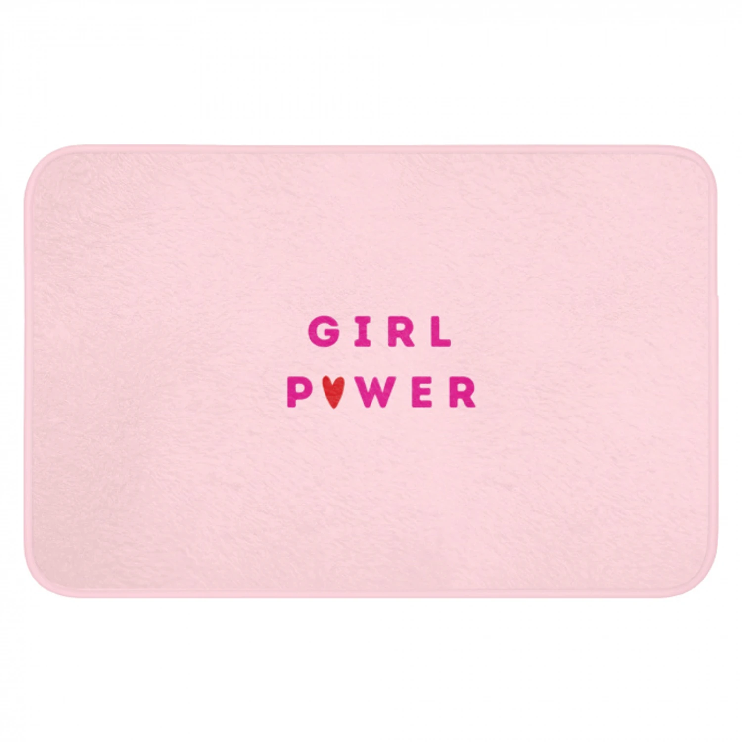 Girl power - Roze - Hartje Badmat klein -3d