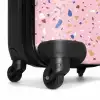 Terrazzo patroon veelkleurig roze en blauw NBS - Handbagage koffer - Kinderen Unisex middel -wiel