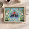 Vlinder - Sierlijk - Bloemen - Bladeren Dienblad Rechthoek middel -USP_Formaat