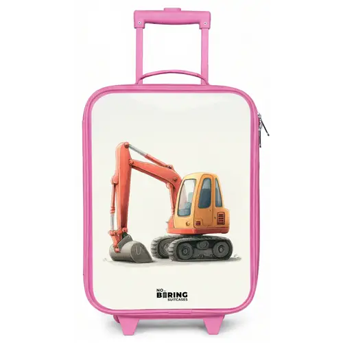 Graafmachine - Getekend - Oranje Kinderkoffer - Roze klein -zz3dotto