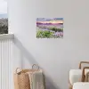 Lavendel - Bloemen - Zonsondergang - Paars - Weide tuinposter los doek klein -sfeer8