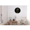 Bloembollen - Wit - Vaas - Minimalistisch Wandcirkel aluminium klein -woonkamer