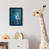 Vogel - Decoratie - Ijsvogel - Blauw fotolijst zwart zonder passe partout klein -usfeer4_kinderkamer
