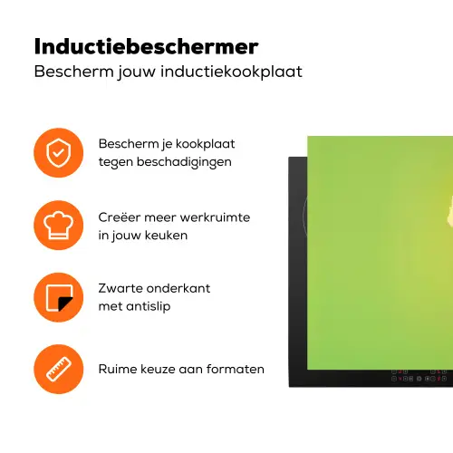 Hoorntje - Schepijs - Groen Inductie beschermer vinyl 3mm klein -zzzzzzz-td-ups