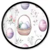 Bloemen - Paaseieren - Patroon Fotolijst rond zonder passe partout klein -3d