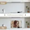 Vrouw - Verflook - Portret - Modern keuken achterwand spatscherm klein -voor_na_NL