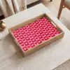 Rood - Roze - Schaakbord - Valentijn Dienblad Rechthoek middel -sfeer1