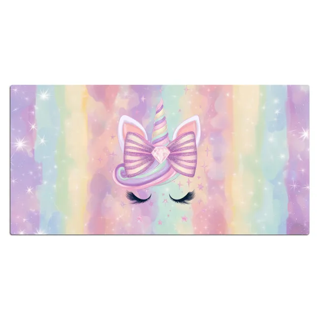 Bureau onderlegger - Eenhoorn - Glitters - Regenboog - Pastel