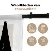 Bomen - Kerst - Zwart - Feest Wandkleed katoen klein -sfeer2