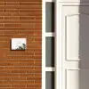 Wit met bladeren - Klassiek Naambord Rechthoek middel -sfeer3-rechthoek-S