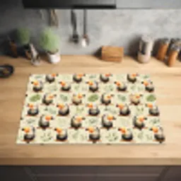 Toekans - Exotisch - Kleurrijk Inductie beschermer vinyl 3mm klein 276 -sfeer5