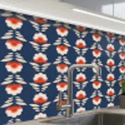 Patronen - Abstract - Bloemen keuken achterwand 2 middel 865 -zzzz3d_schuin