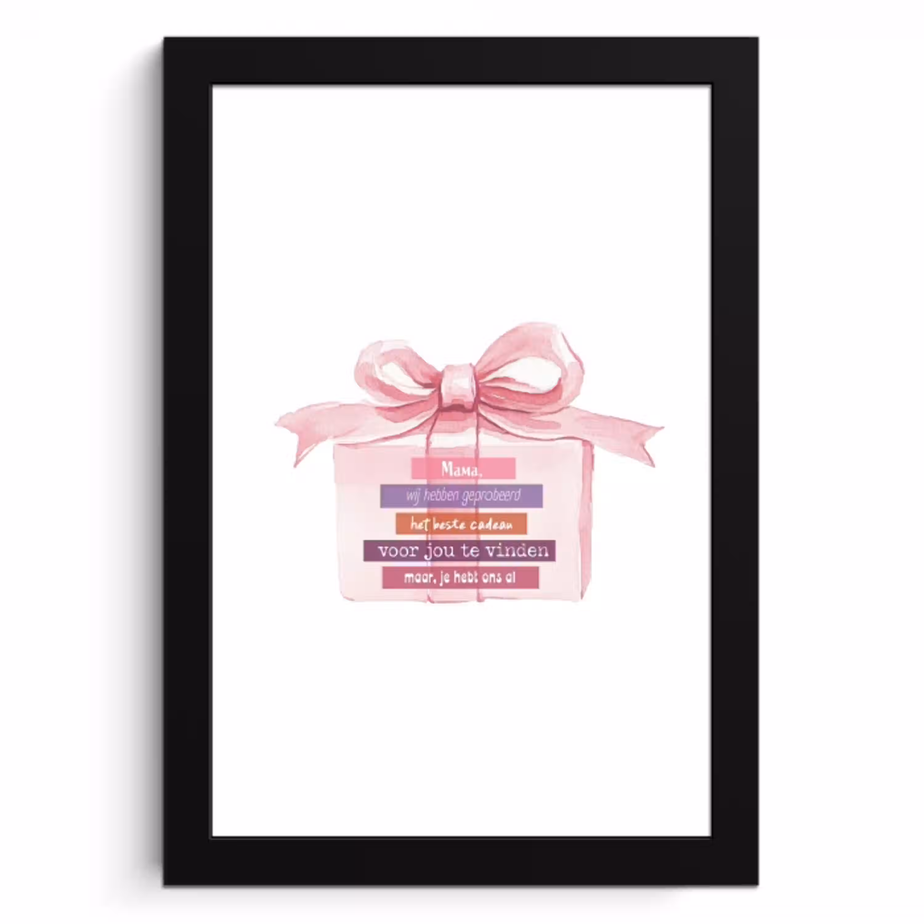 Cadeau - Strik - Tekst - Roze KitchenYeah - Keuken - Fotolijst klein -3d