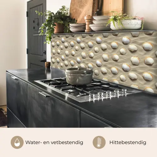 Schelpen - Zand - Maritiem keuken achterwand 2 middel 871 -usp_NL