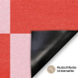 Schaakbord patroon - Rood - Roze - Blokjes Deurmat klein -antislip_DE