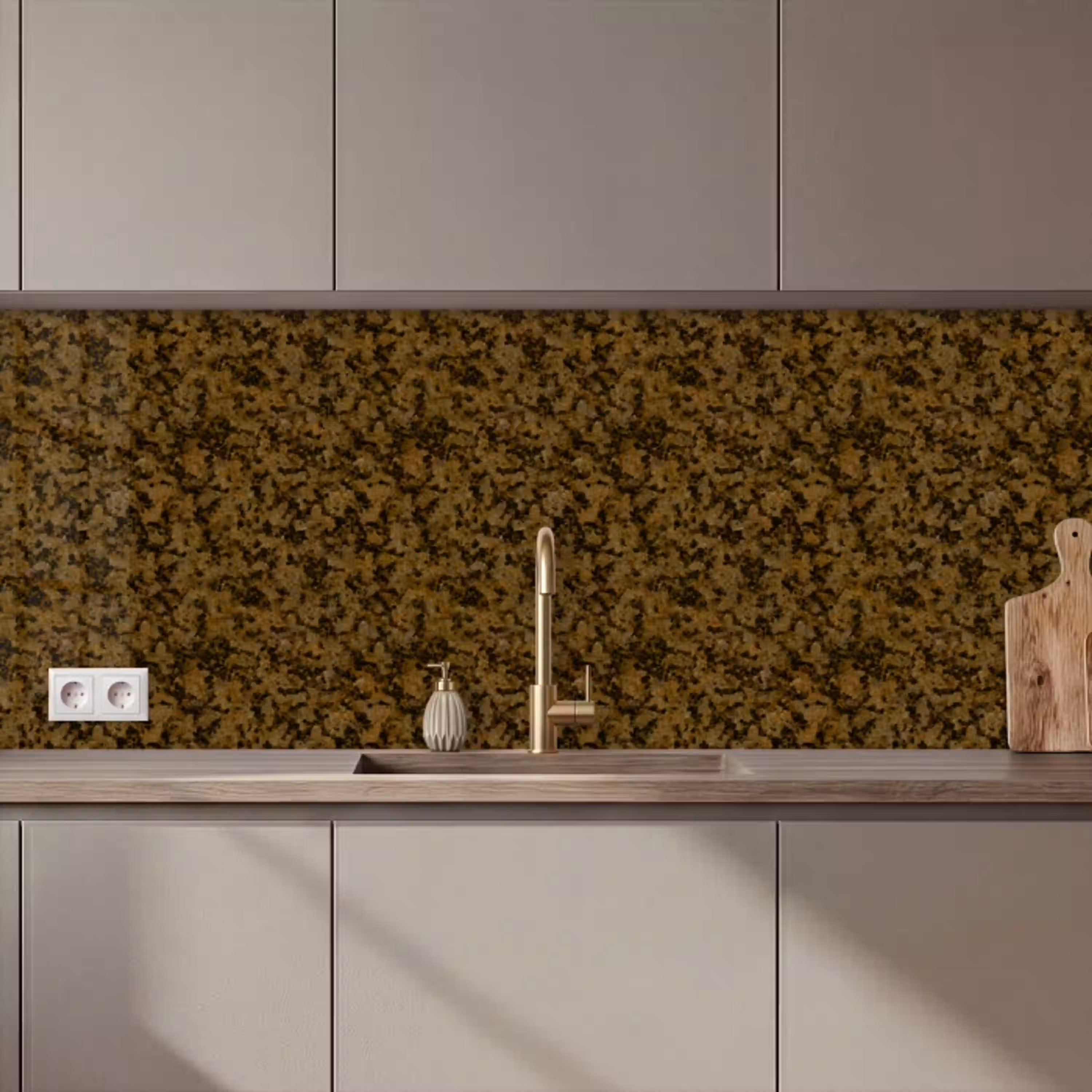 Bruin - Vlekken - Graniet keuken achterwand 2 middel 871 zz_3dshopping