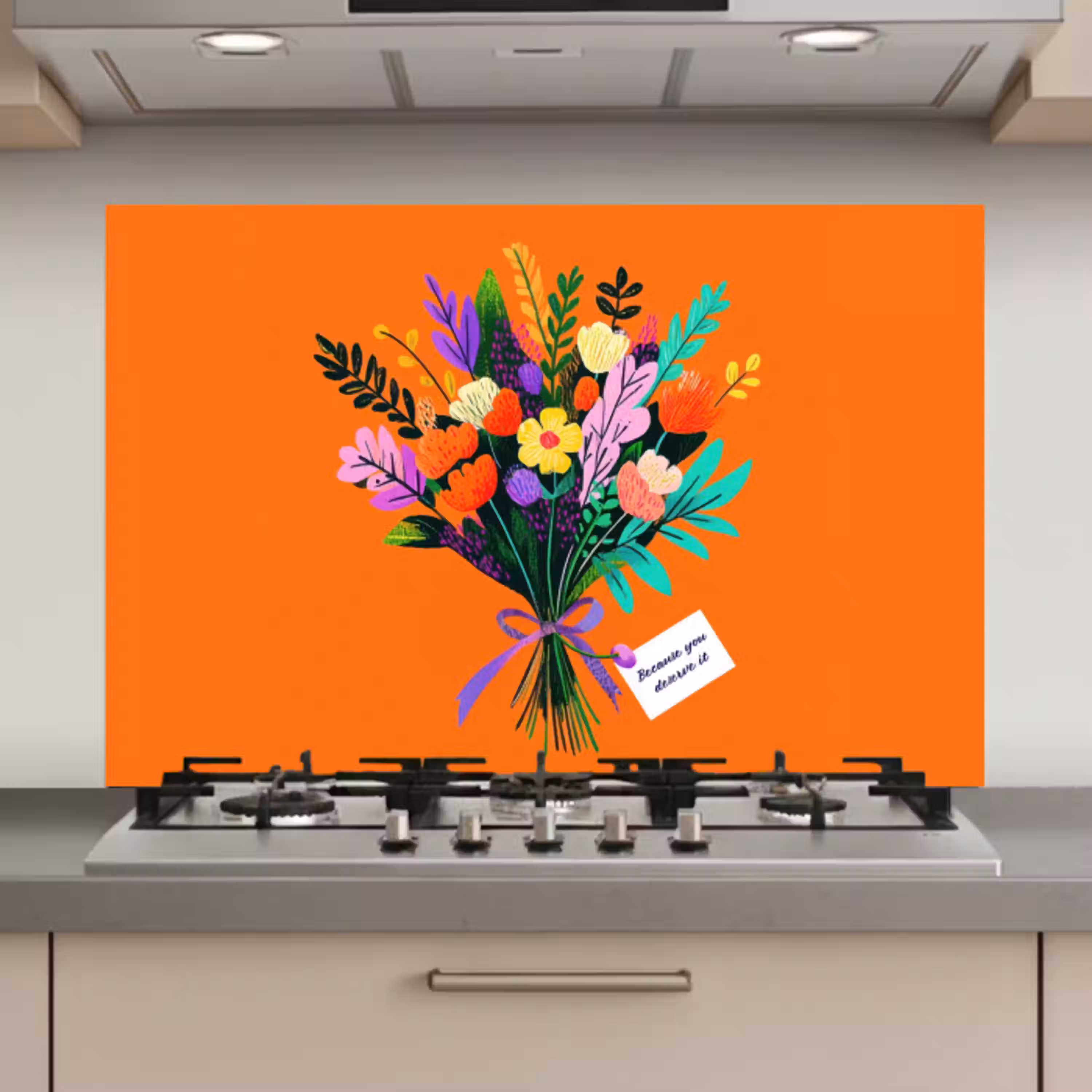 Kaartje - Boeket - Bloemen keuken achterwand spatscherm klein -3d_website