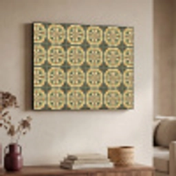 Ornament - Patroon - Groen Textielframe zwart klein 947 -sfeer3