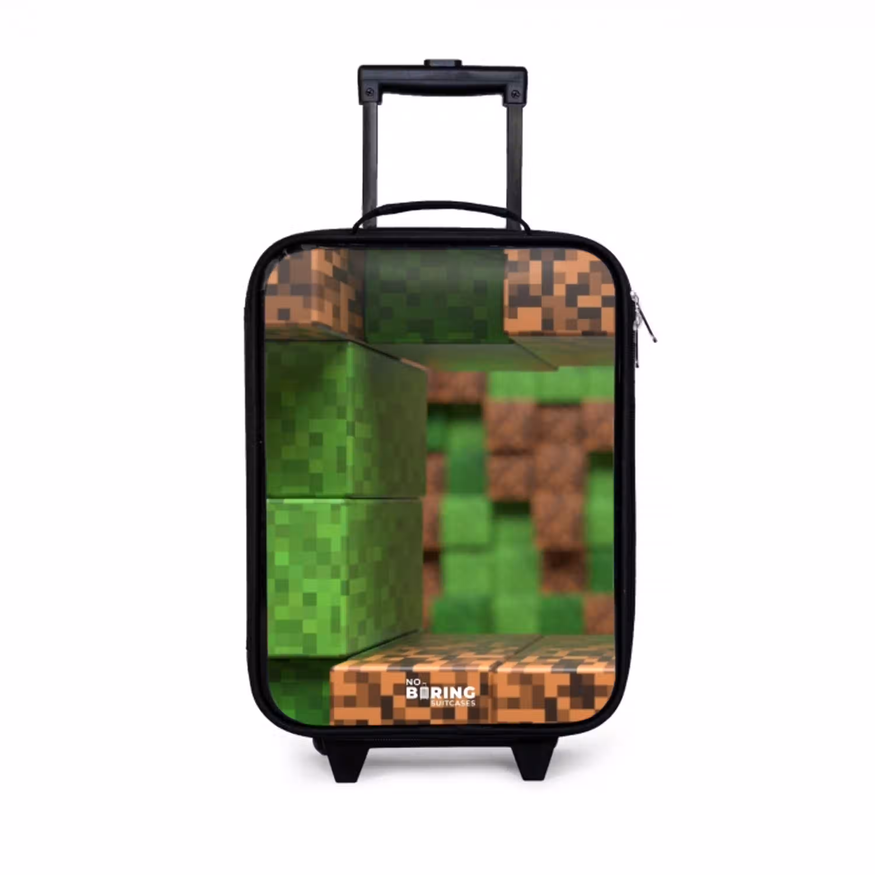 Close-up met pixelachtige blokken Kinderkoffer - Zwart klein -3d