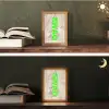 Slangenprint - SWAG - Neon - Groen Light Box met kabel (Tafellamp) klein -sfeer3
