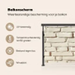Bakstenen - Muur - Licht - Wit Balkonbeschermer Duitsland klein -specs_NL