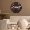 Krab - Rood - Neon - Quote Akoestische PET Vilt - Rond klein -sfeer1