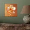 Glazen - Bloem - Oranje aluminium wit klein -sfeer2