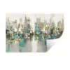 Abstract - Blokken - Goud - Skyline Muursticker klein -3d