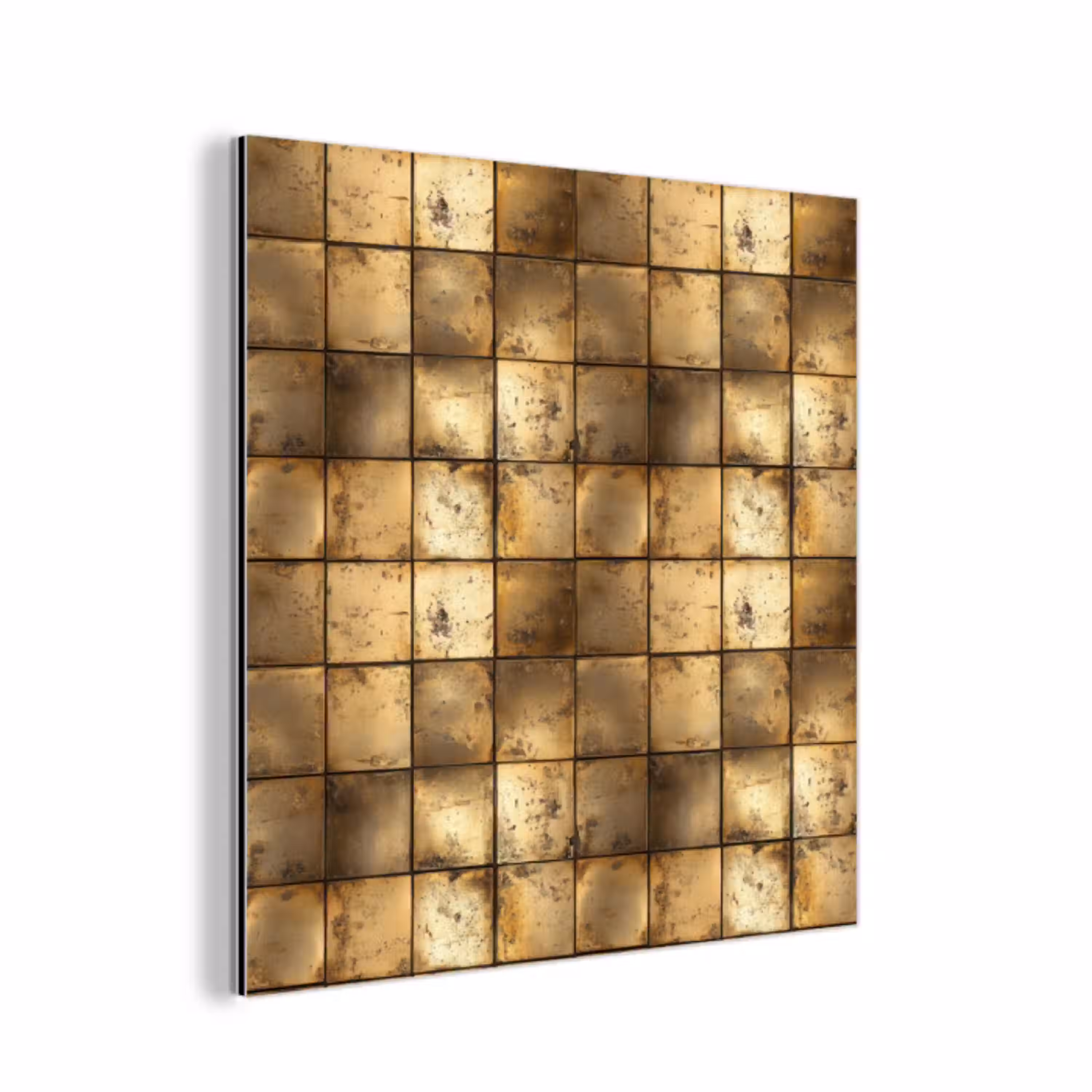 Geometrisch - Tegels - Goud aluminium wit klein 46 -3d