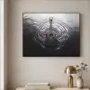 Gitaar - Hout - Water Textielframe zwart klein -sfeer2