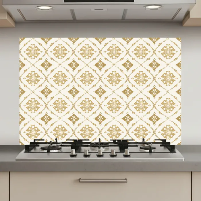 Ornament - Klassiek - Goud keuken achterwand spatscherm klein 900 -3d_website