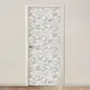 Wit - Penseelstreken - Reliëfeffect deurposter klein 289 -3d_beige