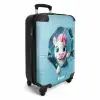 Witte eenhoorn komt door blauw plastic NBS - Handbagage koffer - Kinderen Unisex middel -productfoto_3d