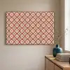 Bloemvormen - Patroon - Roze - Vintage Textielframe zwart klein -sfeer2